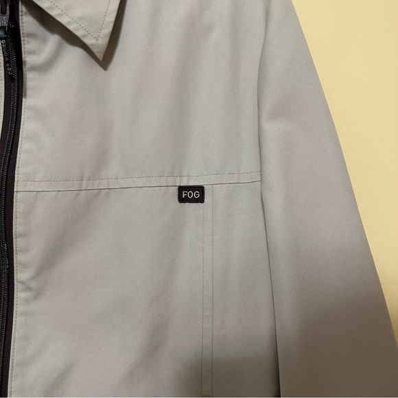 London Fog Harrington Jacket Mens L Neutral Cream - Picture 2 of 7